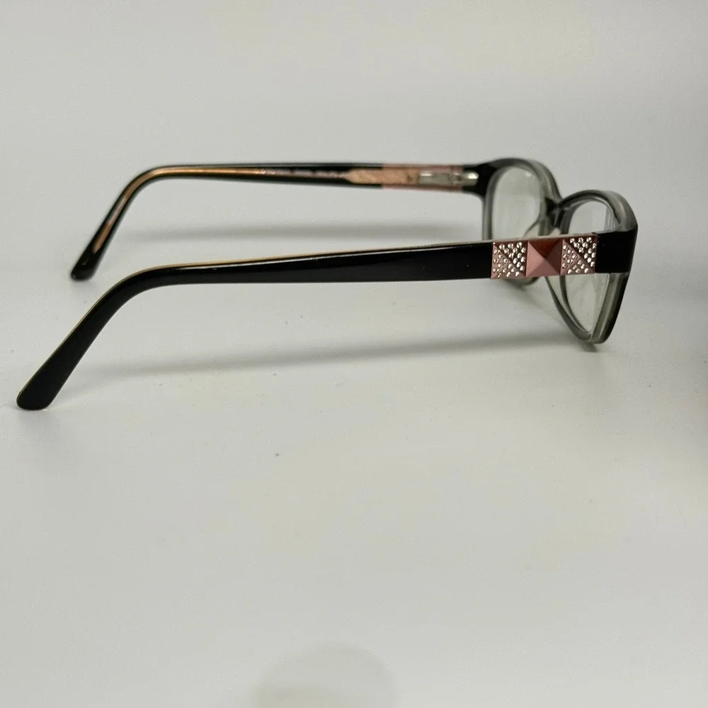 Bebe Lady Vegas BB5082 001 Jet Black Eyeglasses Frames 52-16-135 Rhinestone